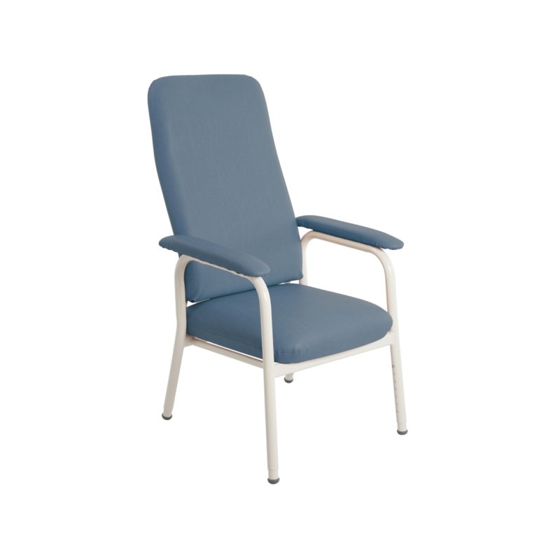 Rental - High Back Chair, Blue - Aged Care & Medical