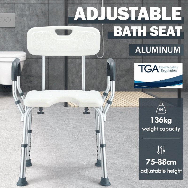 Rental - Shower Chair with Backrest - Aged Care & Medical