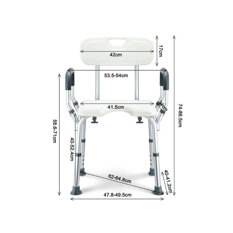 Rental - Shower Chair with Backrest - Aged Care & Medical