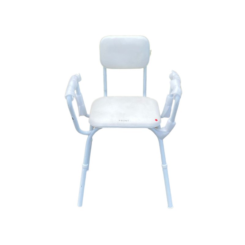 Rental - Shower Perching Stool, Padded with Backrest - Aged Care & Medical