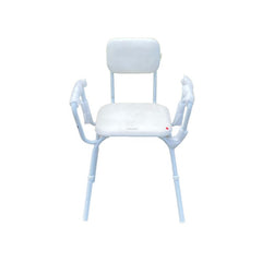 Rental - Shower Perching Stool, Padded with Backrest - Aged Care & Medical