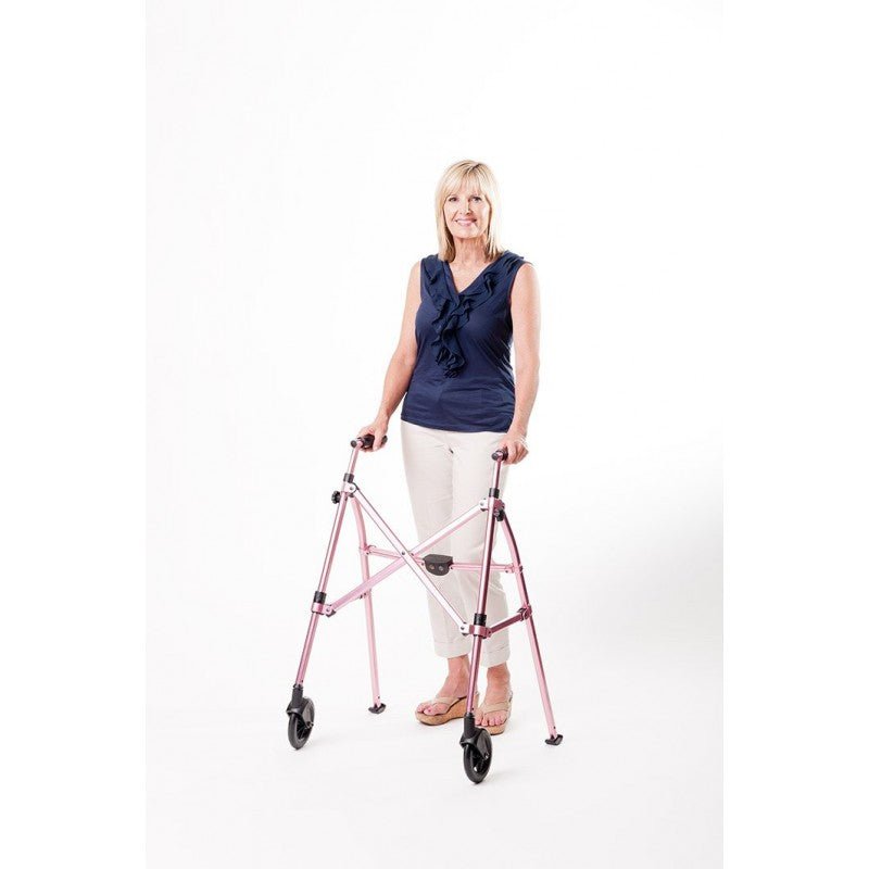 Space Saver Walker (front wheels no swivel, inc back skis) - Aged Care & Medical