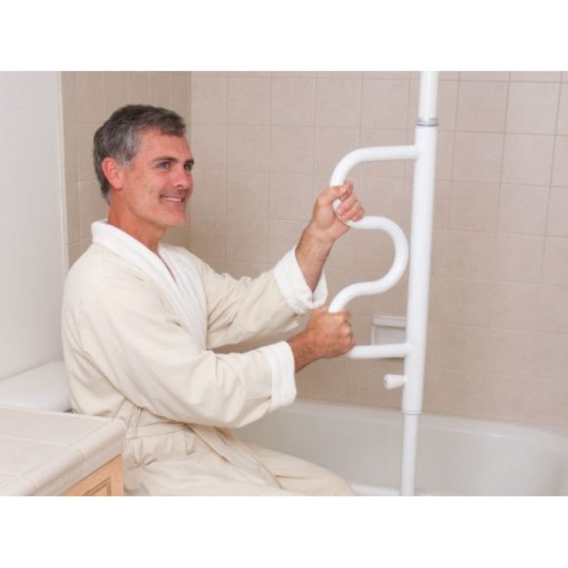 Stander Security Pole - Curved Grab Bar - Aged Care & Medical