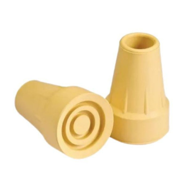 Tan Crutch Tip Replacement - Suit 22 Diameter Tube - 1 piece only - Aged Care & Medical