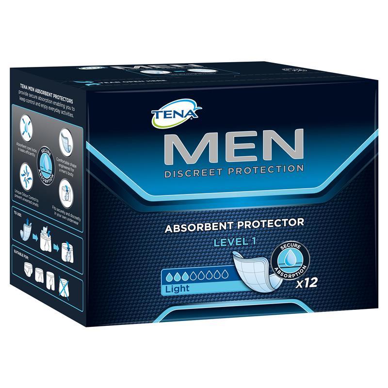 Tena for Men Level 1 - 12 Pack - Aged Care & Medical - Incontinence Pads - Tena - shipping - wide - Melbourne - Australia - incontinence - aids - wheelchair - for - hire - wheelchair - for - rental - bariatric - chair - sit - to - stand - eq