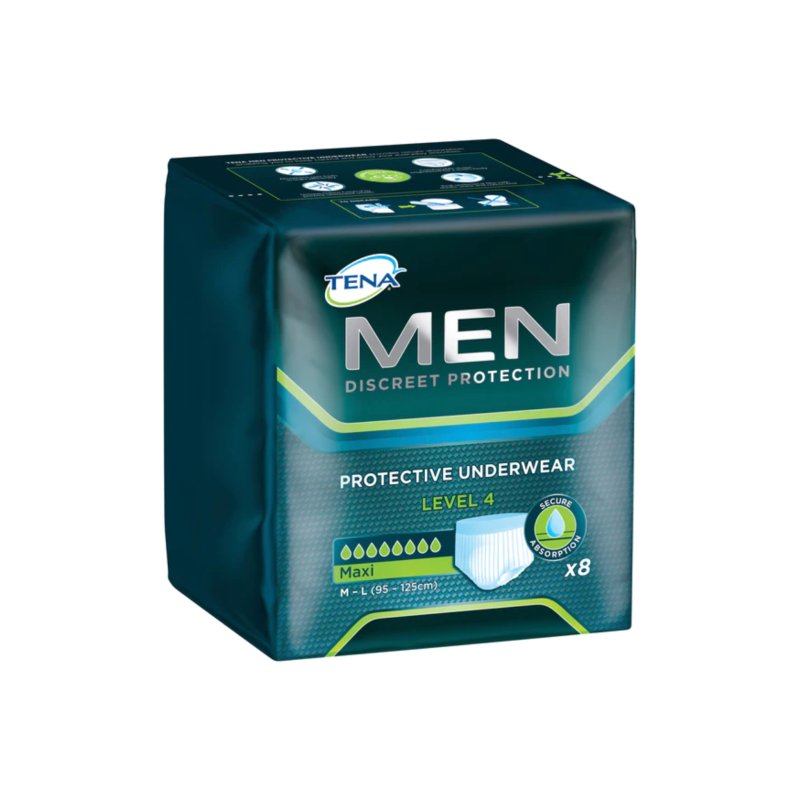 Tena for Men Level 4 Pants - 8 Pack - Aged Care & Medical