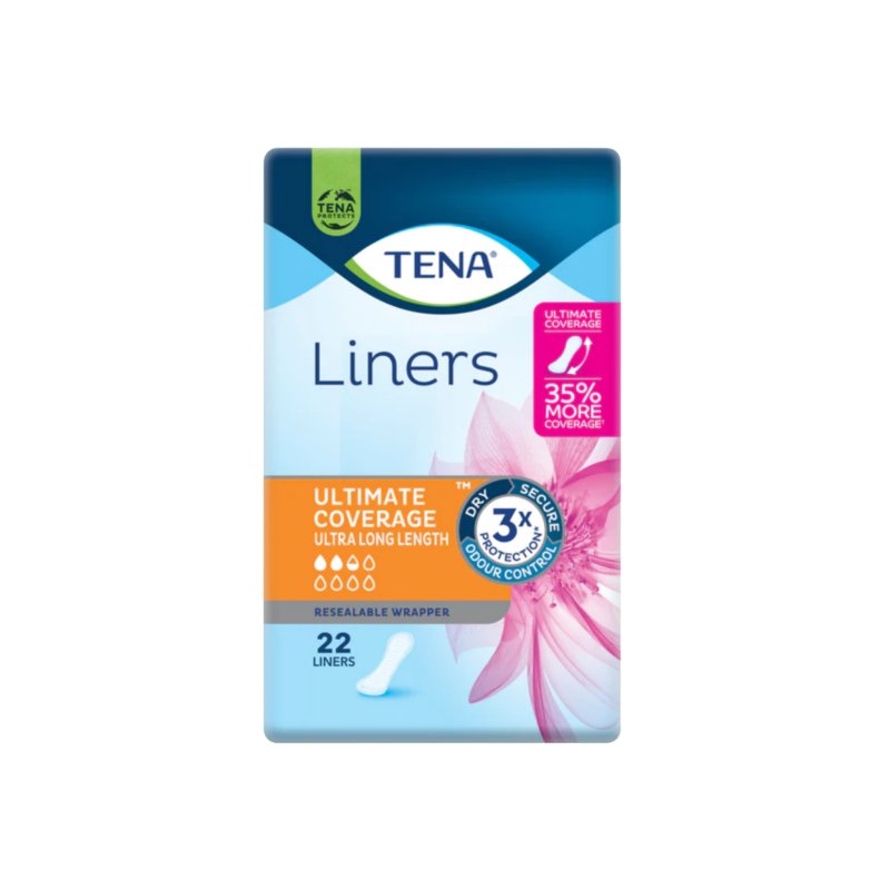 Tena Liners - Ultra Long - 22 Pack - Aged Care & Medical