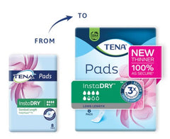 Tena Pads Instadry - Long Length - Aged Care & Medical - Incontinence Pads - Tena - shipping - wide - Melbourne - Australia - incontinence - aids - wheelchair - for - hire - wheelchair - for - rental - bariatric - chair - sit - to - stand - eq