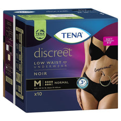 Tena Pants Womens Discreet - Normal - Low Waist - Black - 7 Drops - Aged Care & Medical