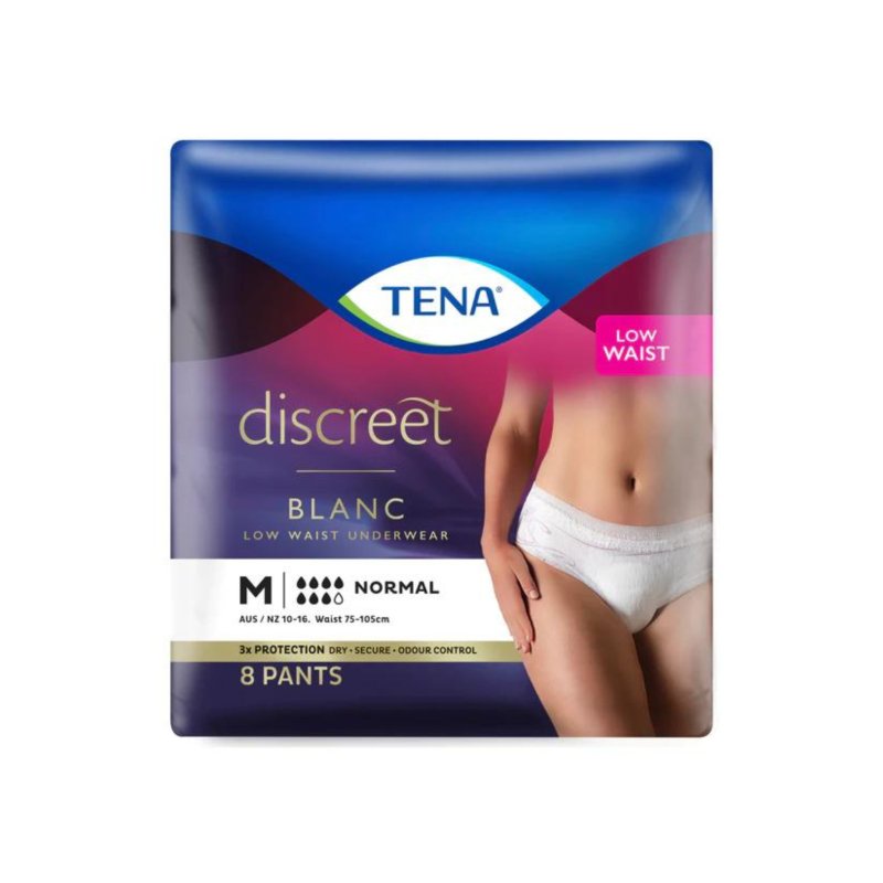 Tena Pants Womens Discreet - Normal - Low Waist - Blanc - 7 Drops - Aged Care & Medical