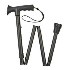 Walking Stick - T Handle Folding - TPR (Soft Grip) - Aged Care & Medical