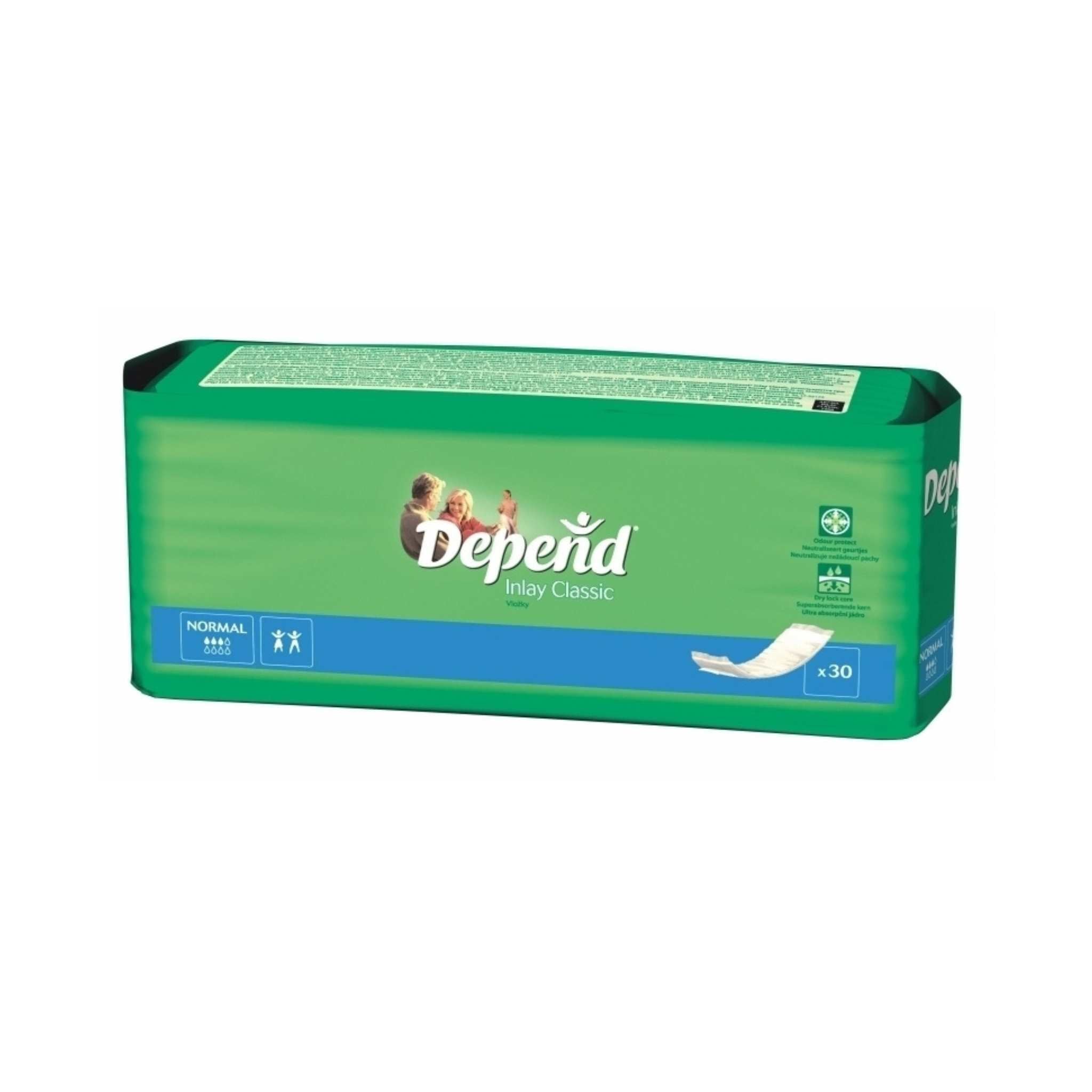 Depend Slip Inlay/Booster Pads - 30 Pack