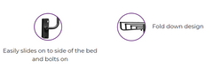 Full length bed rail - 1385mm (for Icare Beds)