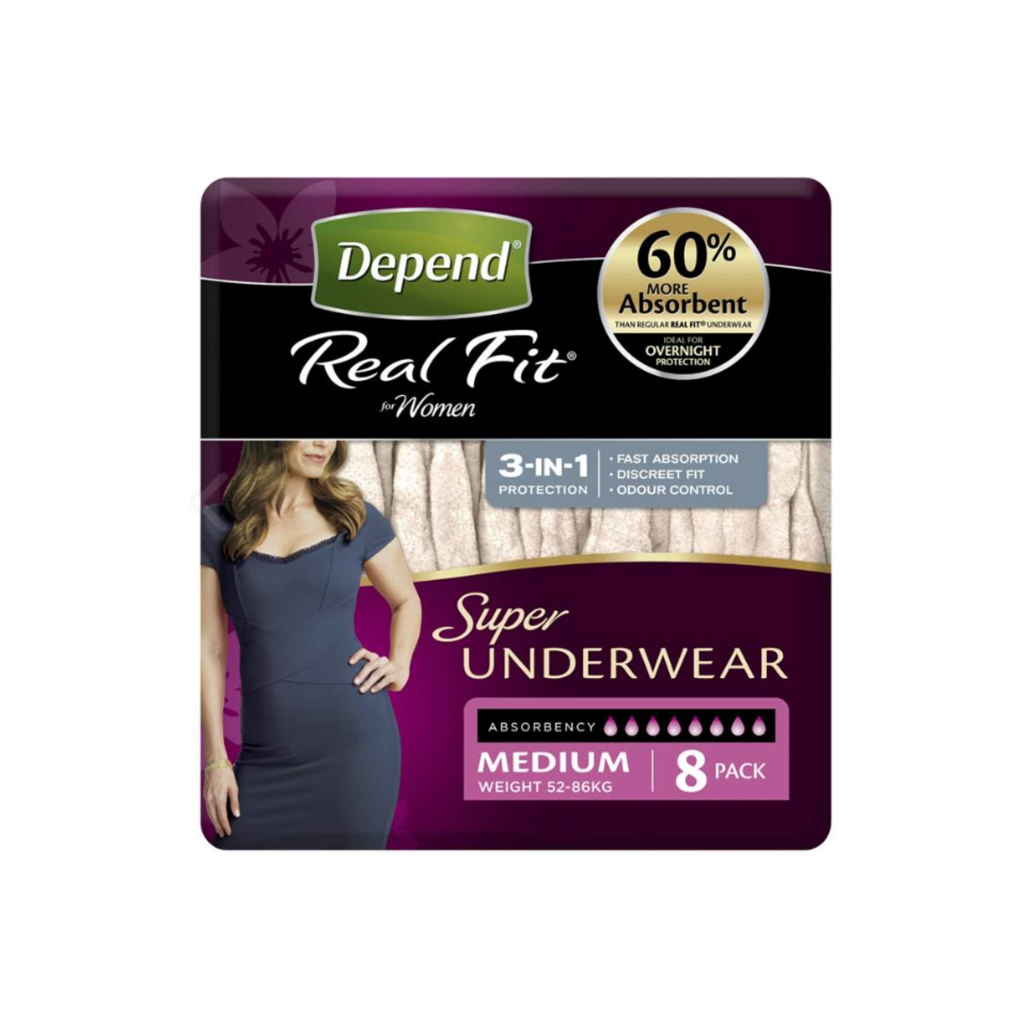 Depend Real Fit Underwear Women - Super