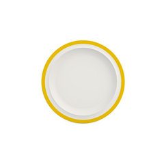 Ornamin Plate Flat 26cm - Yellow Rim